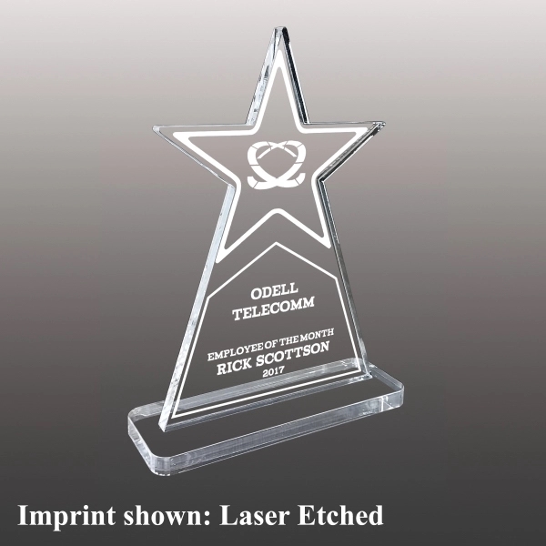 Acrylic star award with clear acrylic base.... from ASI 72521 Morris Magnets