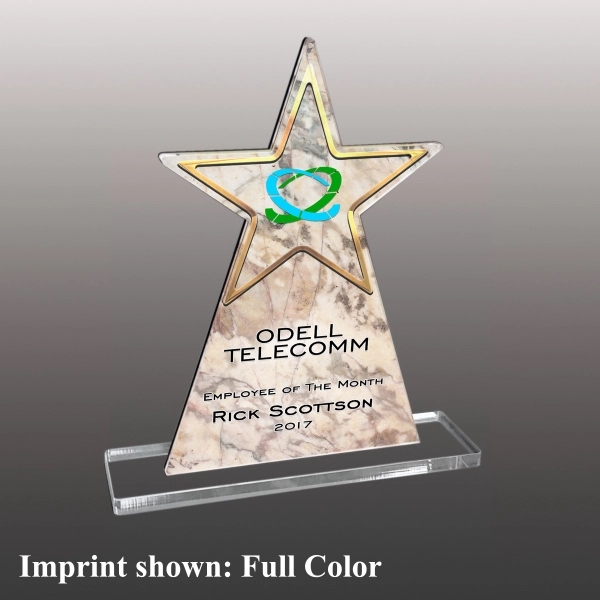 Acrylic star award with clear acrylic base.... from ASI 72521 Morris Magnets