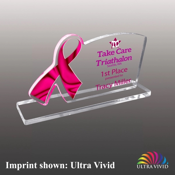 Breast Cancer awareness ribbon award made of acrylic with customization.... from ASI 72521 Morris Magnets