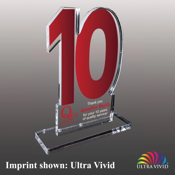 Acrylic award with number 10 design.... from ASI 72521 Morris Magnets