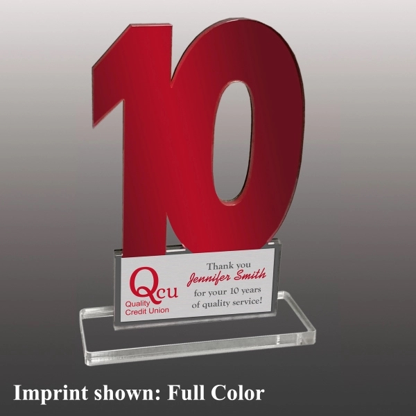 Acrylic award with number 10 design.... from ASI 72521 Morris Magnets