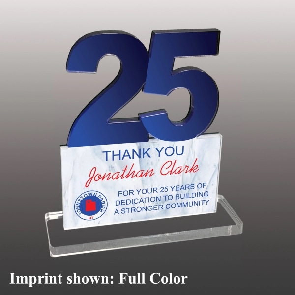 Acrylic award with number 25 design.... from ASI 72521 Morris Magnets