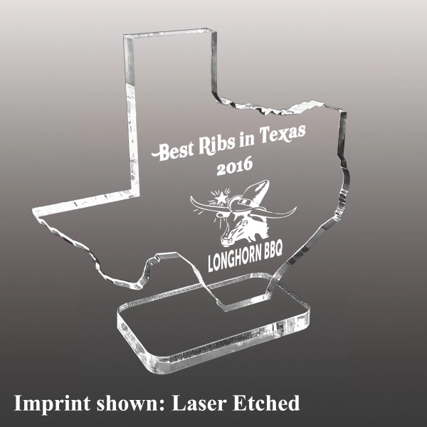 State of Texas award made of acrylic with a 3/8" thickness.... from ASI 72521 Morris Magnets