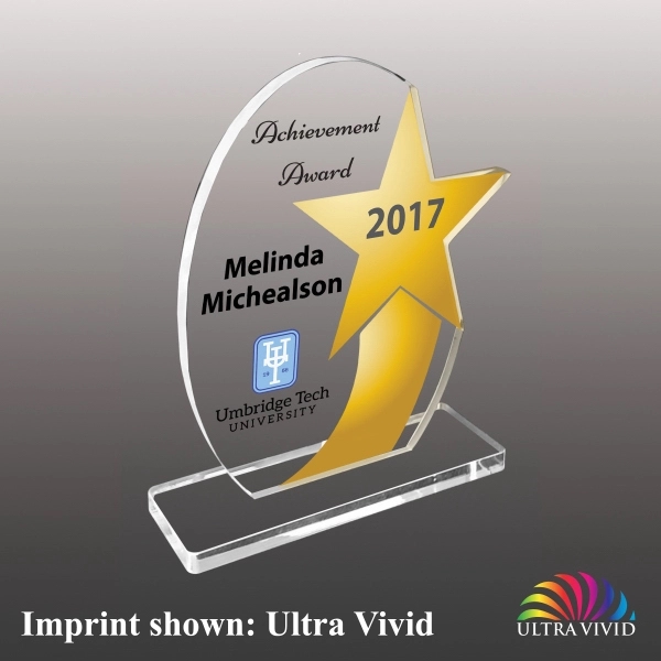 Acrylic award with clear base and customization.... from ASI 72521 Morris Magnets