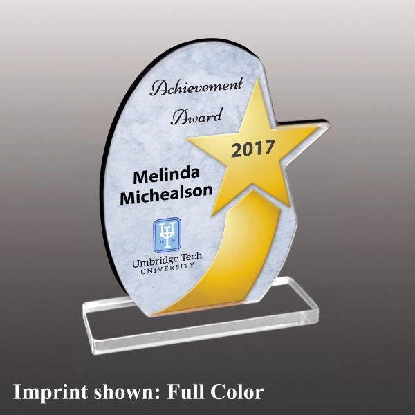 Acrylic award with clear base and customization.... from ASI 72521 Morris Magnets