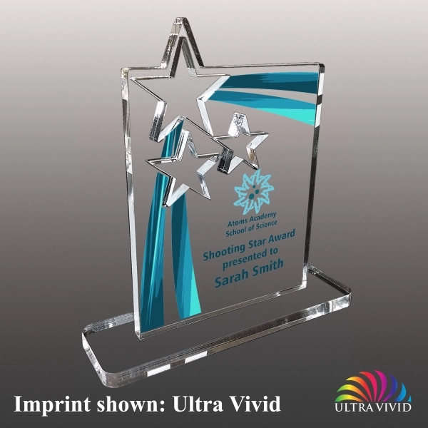 Star shaped award made of 3/8" acrylic with customization options.... from ASI 72521 Morris Magnets
