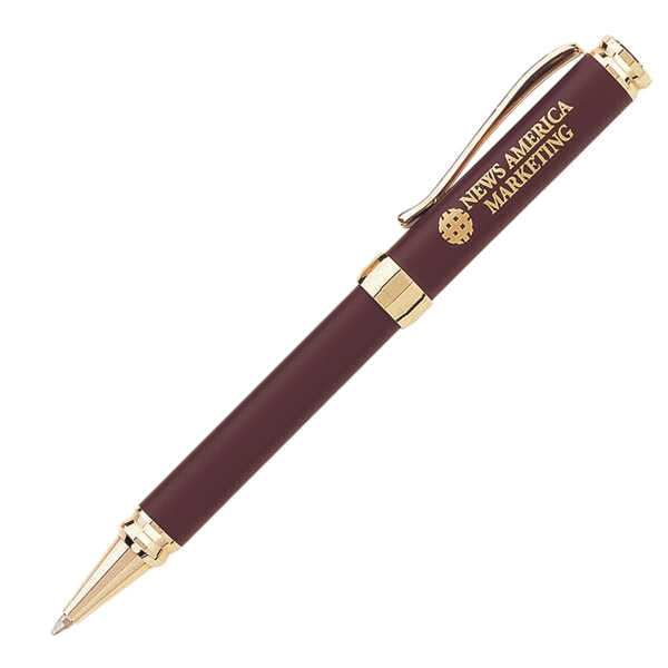 Metal click-action ballpoint pen with a matte lacquer finish, gold clip,... from ASI 68190 Lungsal / Lungsal
