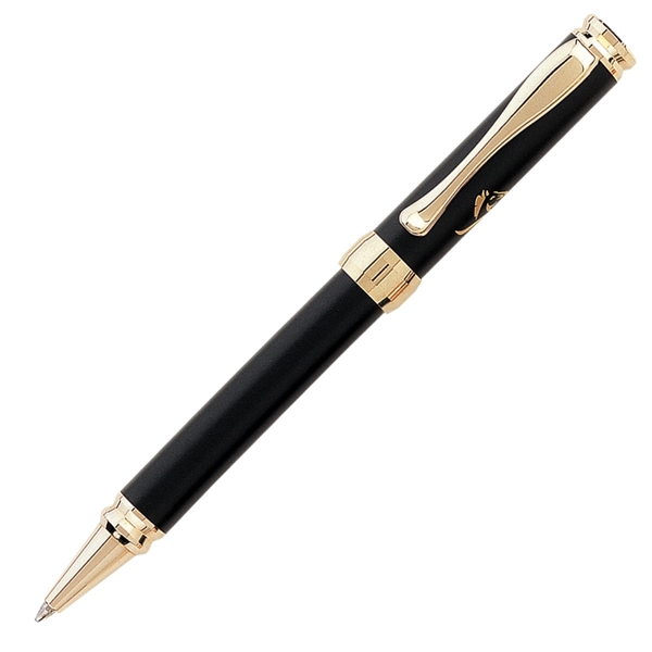 Metal click-action ballpoint pen with a matte lacquer finish, gold clip,... from ASI 68190 Lungsal / Lungsal