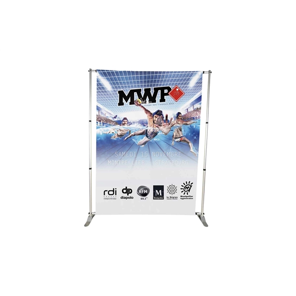 6', 8' or 10'w x 89"h Adjustable banner wall fabric only... from ASI 49891 Discount Marketing Products / Discount Marketing Products DMP