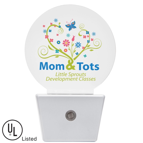 White LED nightlight with energy saving sensor and 90 degree swivel... from ASI 62190 Illini