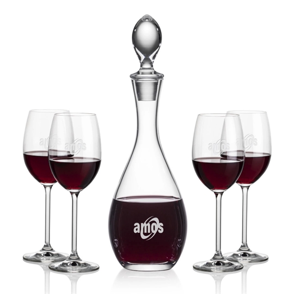 Lead Free Crystalline Malvern Decanter with 2 or 4  Woodbridge... from ASI 84592 St Regis Group