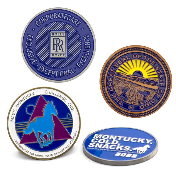 Die struck iron challenge coins with one or two-sided imprints and... from ASI 52263 EMT / EMT EMT EASY