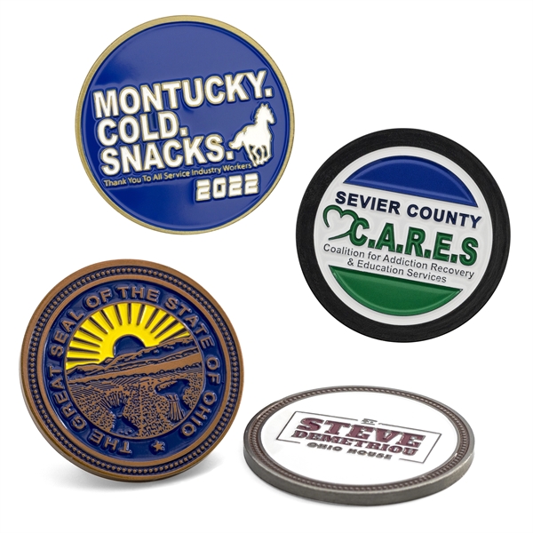 Die struck iron challenge coins with one or two-sided imprints and... from ASI 52263 EMT / EMT EMT EASY