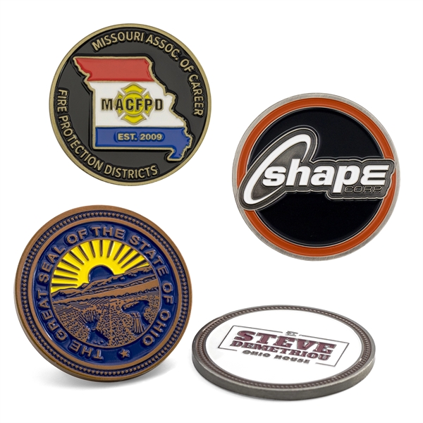 Die struck iron challenge coins with one or two-sided imprints and... from ASI 52263 EMT / EMT EMT EASY