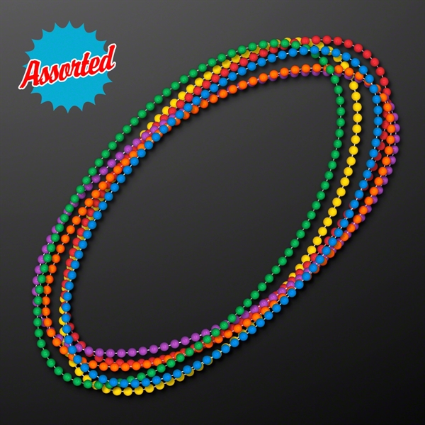 7MM 33" Round  Beaded Necklaces (Non-Light Up)... from ASI 34194 ALightPromos