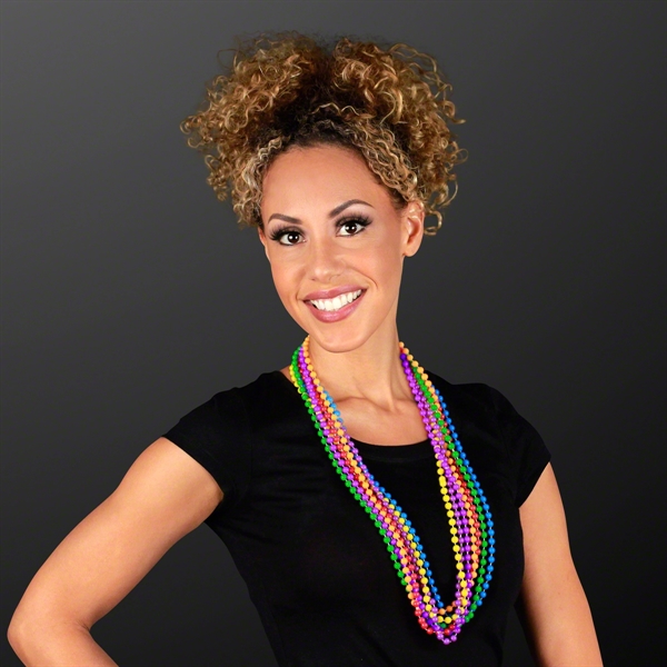 7MM 33" Round  Beaded Necklaces (Non-Light Up)... from ASI 34194 ALightPromos