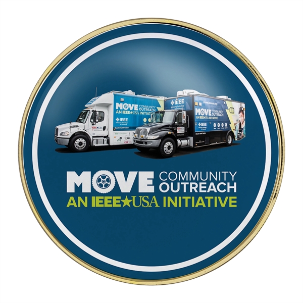 2.5" die cast alloy challenge coins with simple border edge.... from ASI 52263 EMT / EMT EASY