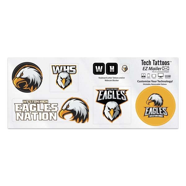 3 3/4" x 9" sheet of removable decal for electronics that's... from ASI 56950 Gill Studios Inc / Gill-Line®