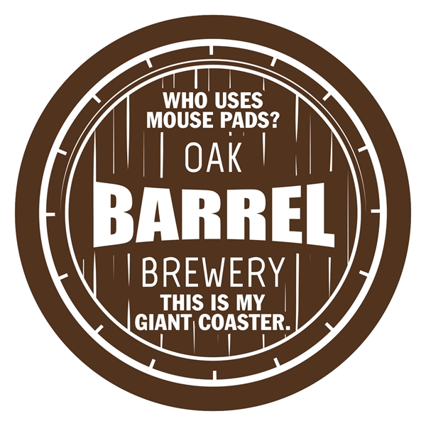 Mouse pad measuring 7 1/2" diameter with an 1/8" foam backing.... from ASI 56950 Gill Studios Inc / Gill-Line®