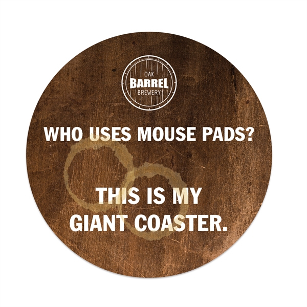 Mouse pad measuring 7 1/2" diameter with an 1/8" foam backing.... from ASI 56950 Gill Studios Inc / Gill-Line®