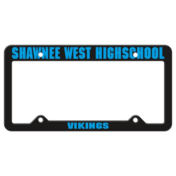 Automotive license plate frame with 4 holes, large top panel and... from ASI 56950 Gill Studios Inc / Gill-Line®