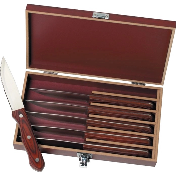 Manchurian Ash 6-Piece Steak Knife Slim Case Set... from ASI 89320 Starline USA Inc