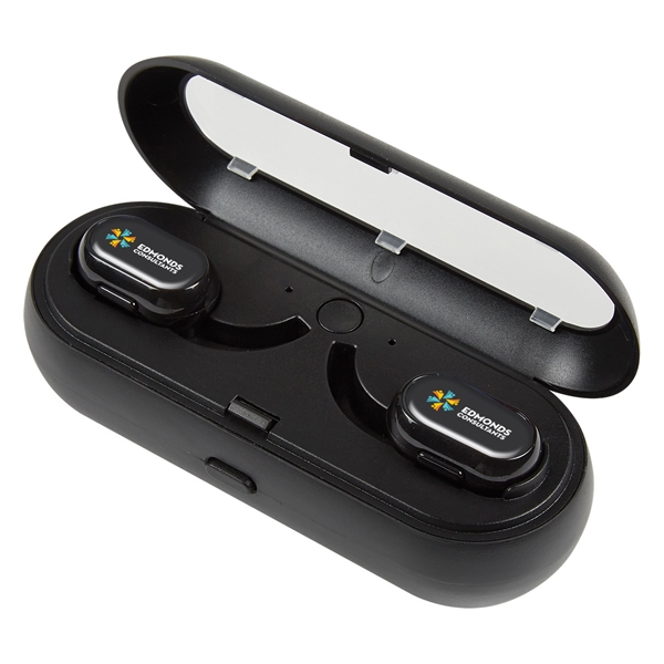 Wireless earbud headphones with high-definition Bluetooth technology and dynamic stereo sound... from ASI 61125 Hit Promotional Products