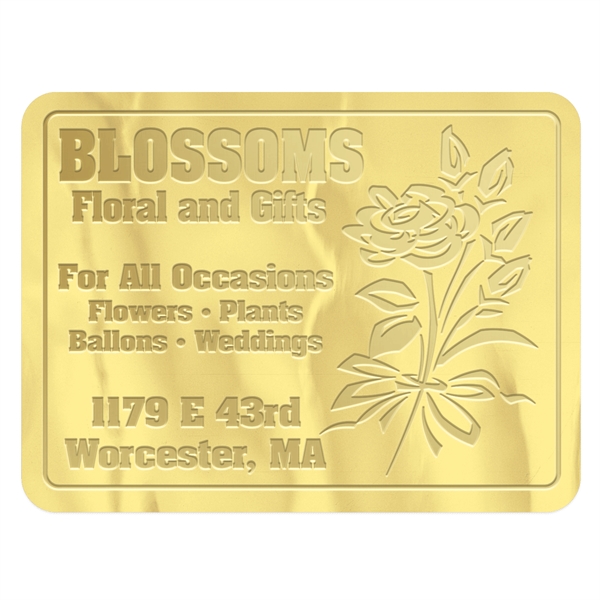 Rectangle embossed foil roll seal.... from ASI 56950 Gill Studios Inc / Gill-Line®