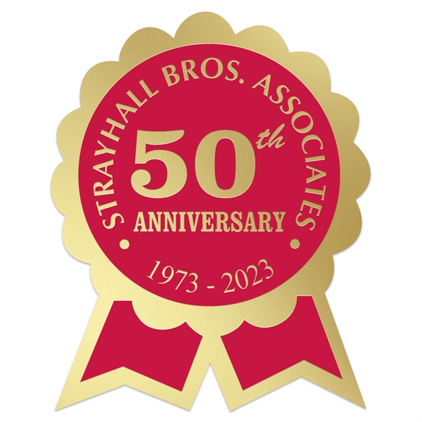 Rosette Ribbon Special Occasion Roll Label.... from ASI 56950 Gill Studios Inc / Gill-Line®