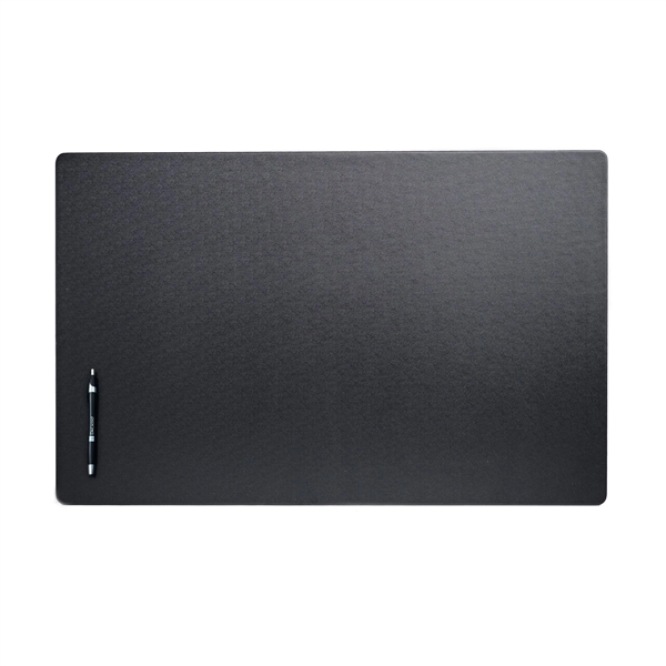 Black leather desk pad measuring 30" x 19" without rails and... from ASI 48125 Dacasso / DaCasso