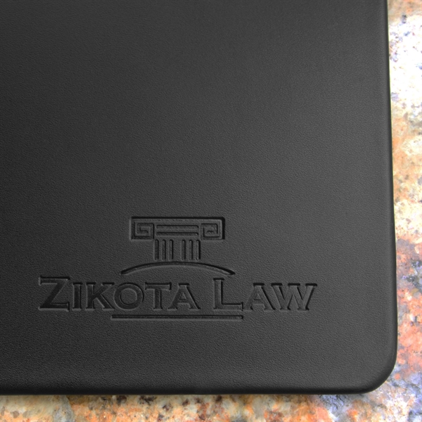 Black leatherette conference pad measuring 17" x 14" with a wrapped-edge... from ASI 48125 Dacasso / DaCasso