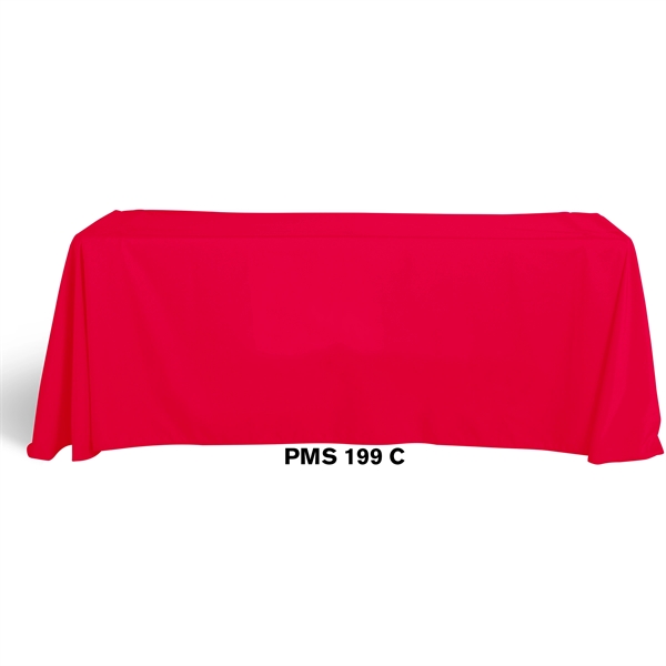 132" x 60" three-sided polyester poplin trade table cover with front... from ASI 36558 Aprons, Etc.