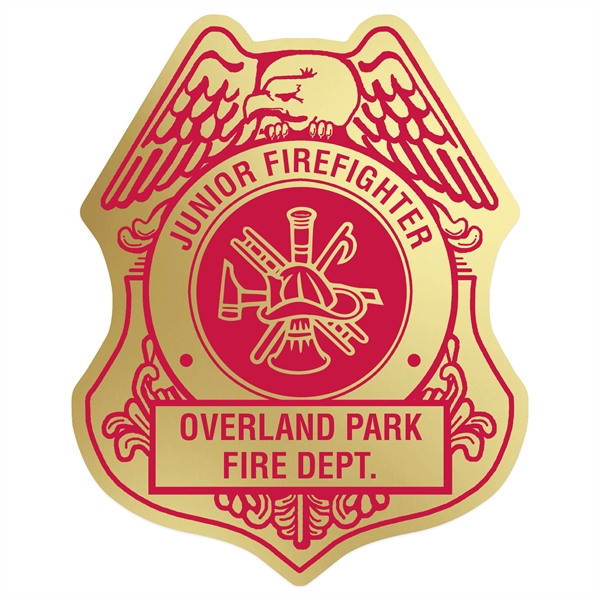 Firefighter Shield Paper Lapel Sticker On Roll.... from ASI 56950 Gill Studios Inc / Gill-Line®