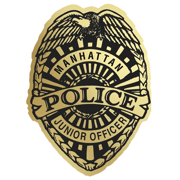 Police Badge Paper Lapel Sticker On Roll.... from ASI 56950 Gill Studios Inc / Gill-Line®