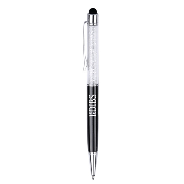 Twist action aluminum ballpoint stylus pen with stylus, chrome clip, ring,... from ASI 30112 ACE Products / Ace Line