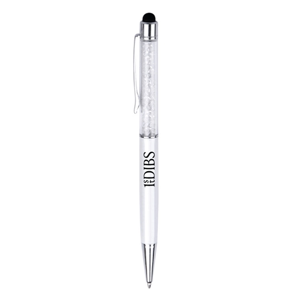 Twist action aluminum ballpoint stylus pen with stylus, chrome clip, ring,... from ASI 30112 ACE Products / Ace Line