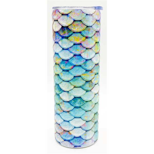 Skinny 20 oz. full color tumbler with straw. Bright and vivid... from ASI 62635 Inno-Vative Solutions Grp LTD