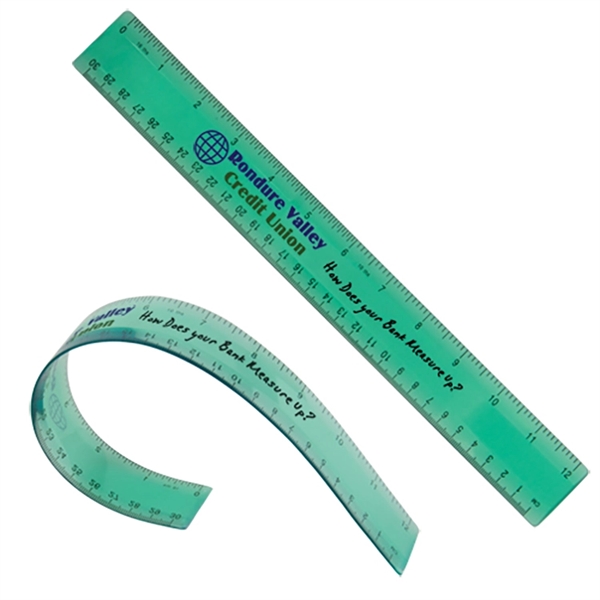 Customizable 12" flexible ruler, available in large array of colors... from ASI 62190 Illini