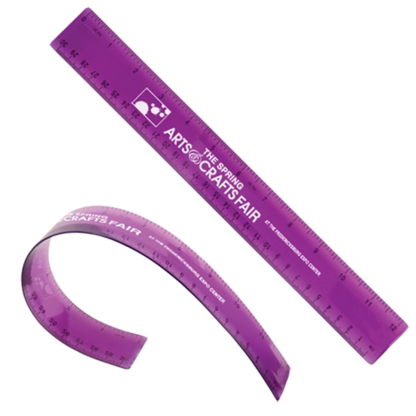 Customizable 12" flexible ruler, available in large array of colors... from ASI 62190 Illini