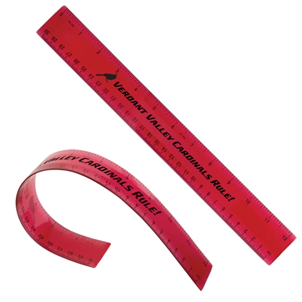 Customizable 12" flexible ruler, available in large array of colors... from ASI 62190 Illini