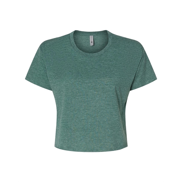 Women's crop top with a relaxed fit, raw edge sleeve and... from ASI 84358 S&S Activewear