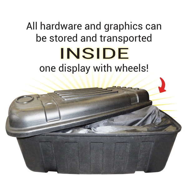 Package includes Trunk, two mini X-Banners, 6' Table Cover, Single Reverse... from ASI 80228 Quinn