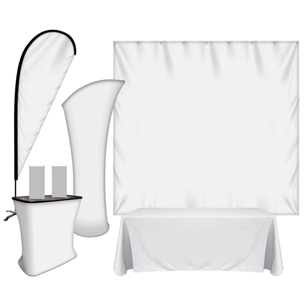 Package includes Trunk, two mini X-Banners, 6' Table Cover, Single Reverse... from ASI 80228 Quinn