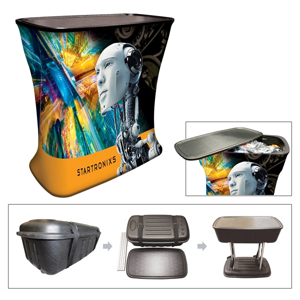 Package includes Trunk, two mini X-Banners, 6' Table Cover, Single Reverse... from ASI 80228 Quinn