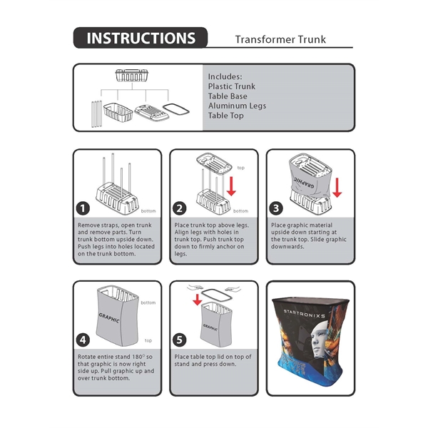 Package includes Trunk, two mini X-Banners, 6' Table Cover, Single Reverse... from ASI 80228 Quinn
