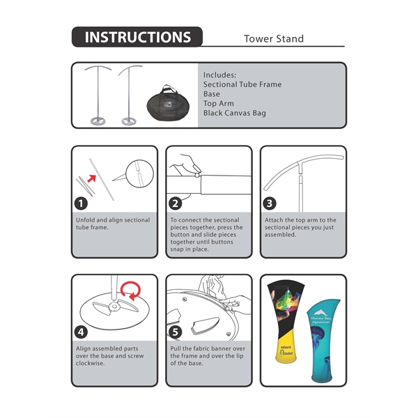 Package includes Trunk, two mini X-Banners, 6' Table Cover, Tower Stand,... from ASI 80228 Quinn