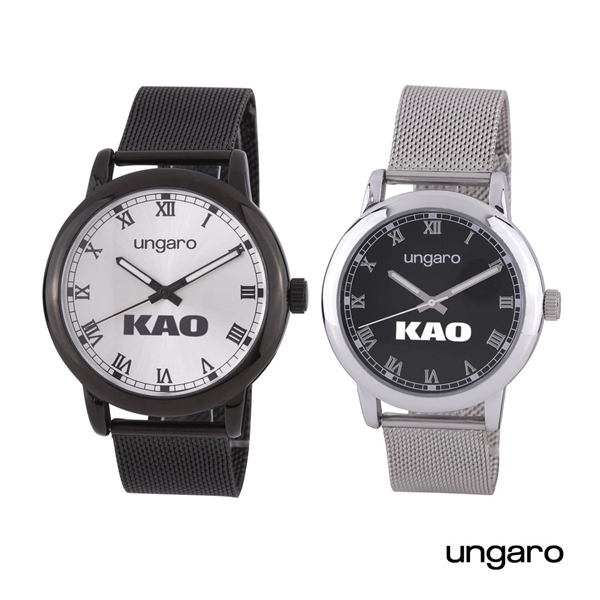 Ungaro® Primo Mesh Watch's dashing crisp metal mesh strap in black... from ASI 84592 St Regis Group
