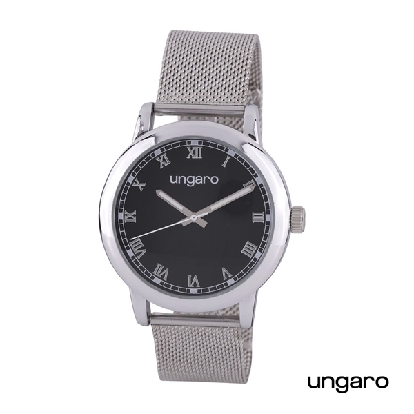 Ungaro® Primo Mesh Watch's dashing crisp metal mesh strap in black... from ASI 84592 St Regis Group