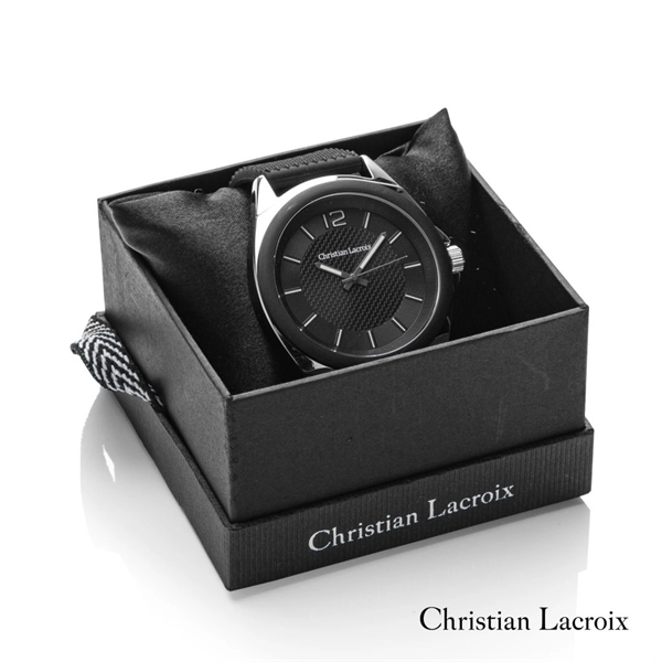 The Christian Lacroix® Rhombe Rubber Watch provides a sporty, classy look.... from ASI 84592 St Regis Group