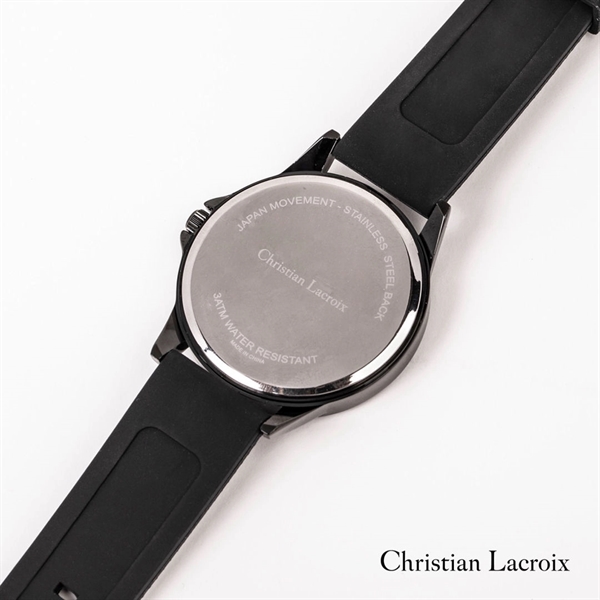 The Christian Lacroix® Lorem Watch in black or rose gold ... from ASI 84592 St Regis Group